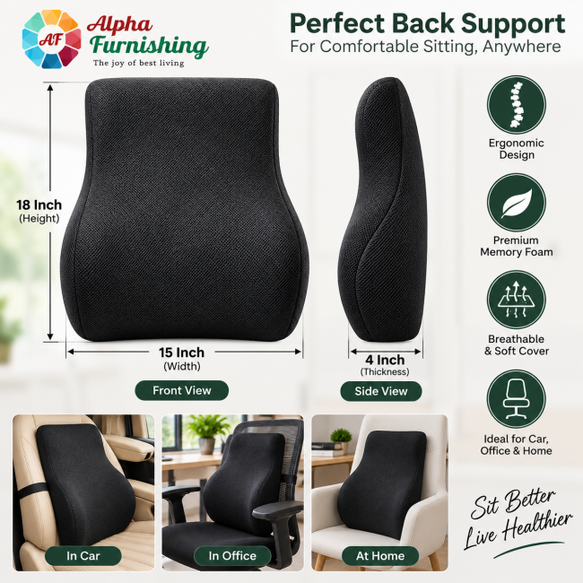 Sale Active Memory Foam Car Back Support Cushion for Long Drive & Lumbar Support Sale Active Memory Foam Car Back Support Cushion for Long Drive & Lumbar Support